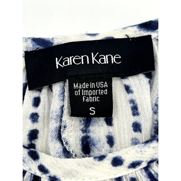 Karen Kane White and Blue Stripped Blouse - Picture 6 of 6